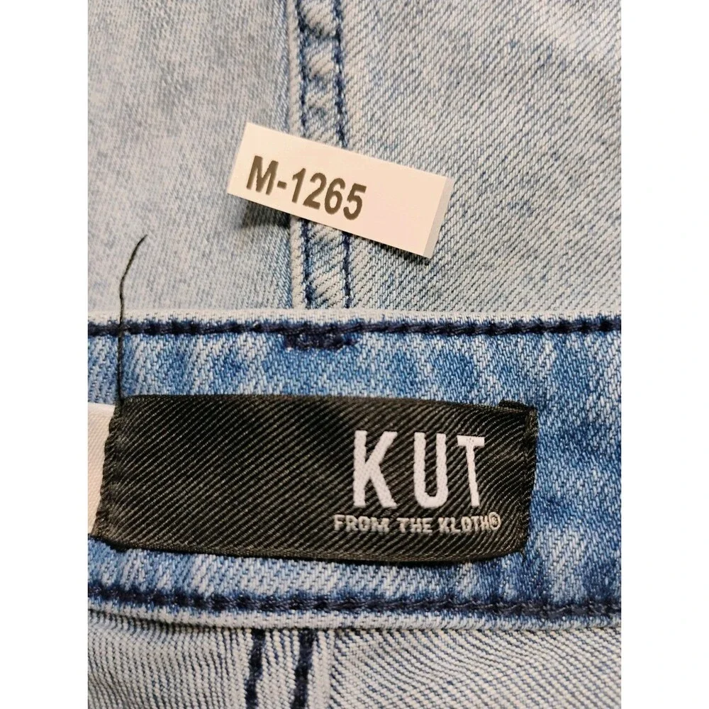 KUT From The Kloth Jane Long Shorts Womens 4 High Rise Distressed Frayed Denim